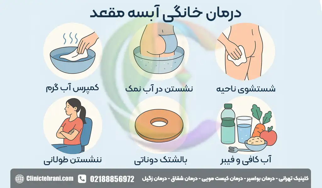 درمان خانگی آبسه مقعدی