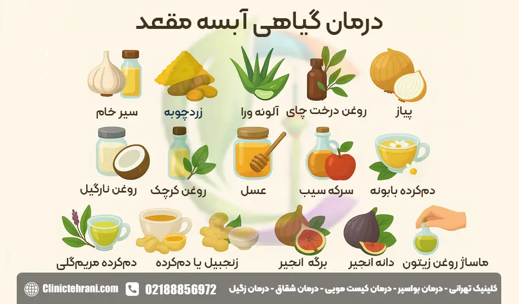 درمان گیاهی آبسه مقعدی