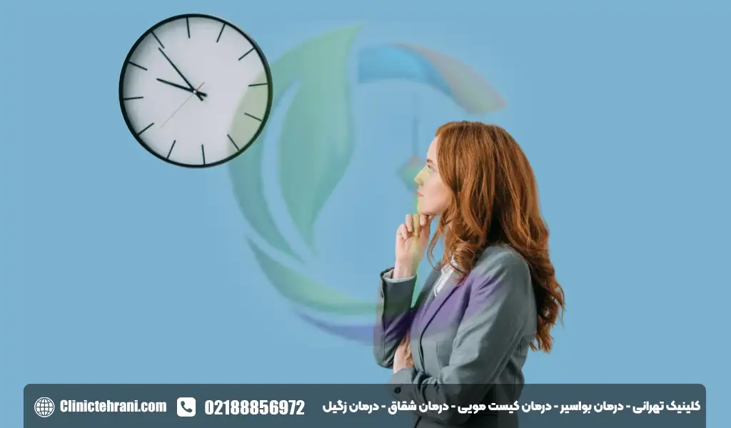 زمان بهبود زخم عمل کیست مویی باز