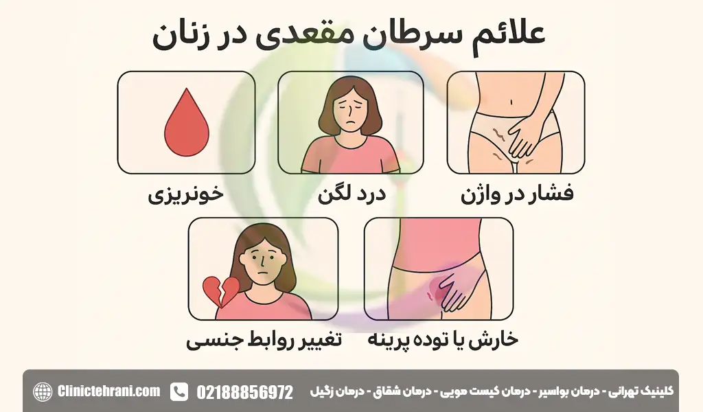 علائم سرطان مقعدی در زنان