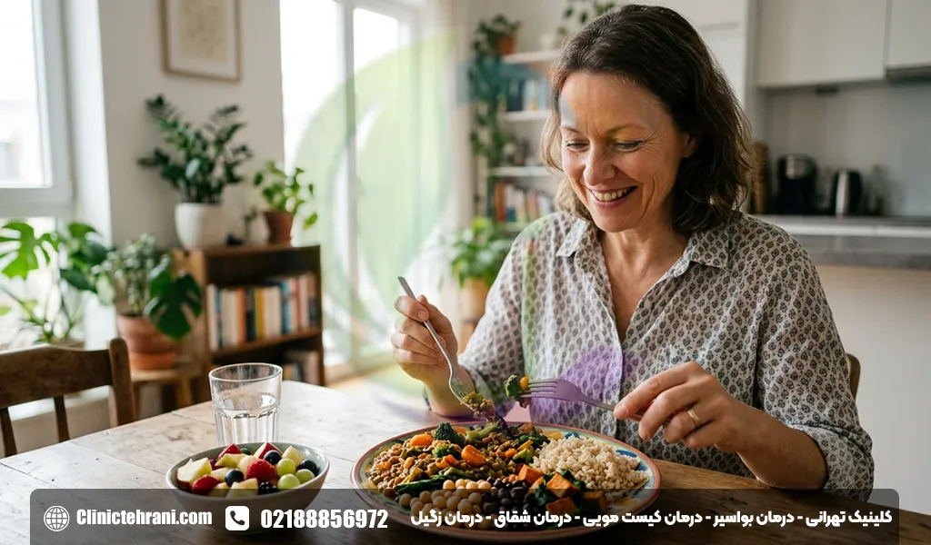 رژیم غذایی پر فیبر برای درمان خانگی بواسیر عفونی